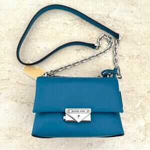 NWT! MICHAEL KORS Cece Teal Handbag, Small, MSRP.$448